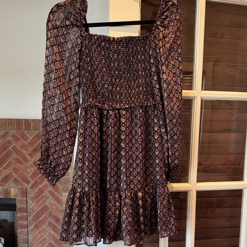 Floral Long Sleeve Dress Size Small